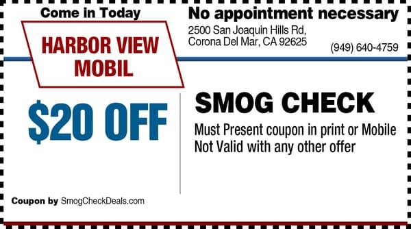 Smog Coupon Corona Del Mar