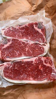 3 rib eyes = $27