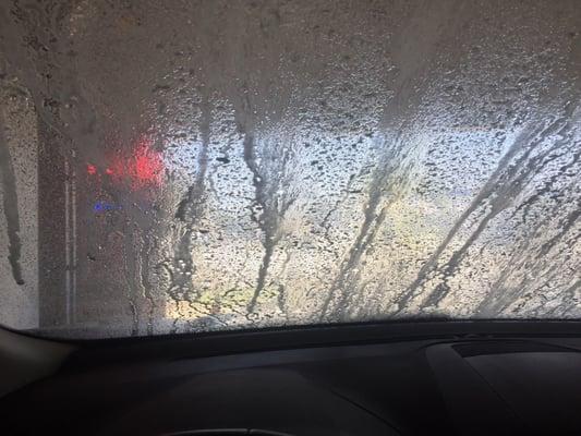 Soap getting squirted on the car