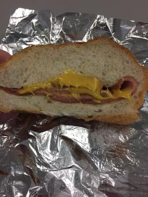 Here is my Taylor Ham, EGG and Cheese.....with no egg.