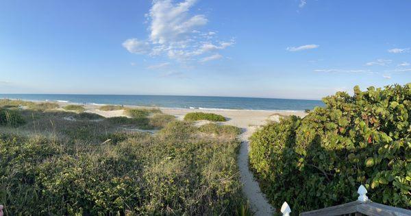 View from porch over beach