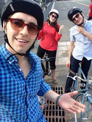 Touring NY on our new bikes from Bicycle Habitat soho