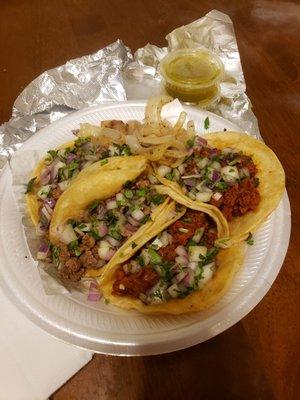 2 Asada and 2 Pastor tacos