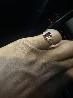 A pinky ring i hit three years ago