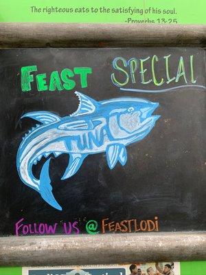 Specials Board at A MOVEABLE Feast