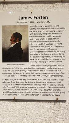 James Forten was a supporter