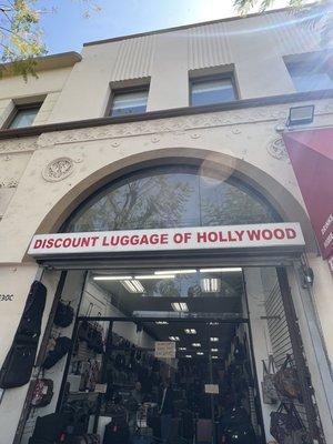 The outside on Hollywood Blvd