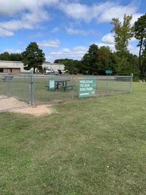 Yes! A dog park at the gas station!