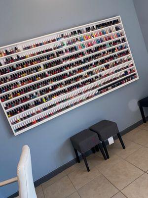 The nail color wall