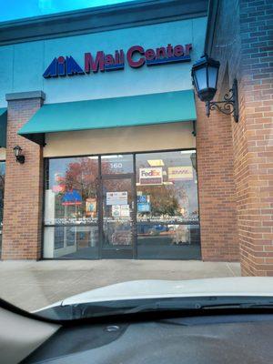 Front entrance to AIM Mail Center.