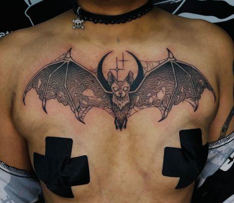 Bat tattoo by Eli