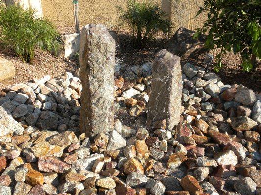 Rhyolite boulder fountains make a great setting.