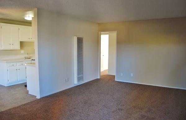 Large living room with open floor plan