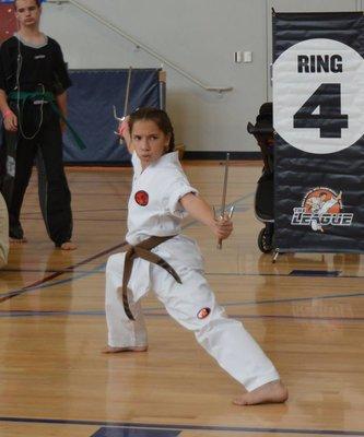 Great Focus, and form shown by Natalie on her Grand Champion performance at the 2017 Cal State Championships.