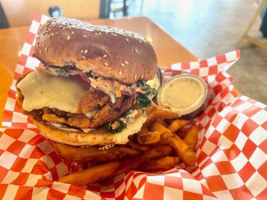 Dervo Chicken Sandwich + Beer Battered Fries