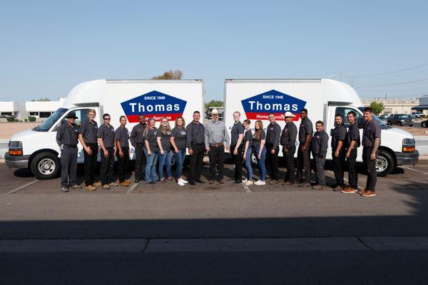 The team at Thomas Home Services. Your #1 provider for HVAC, Plumbing and Appliances.