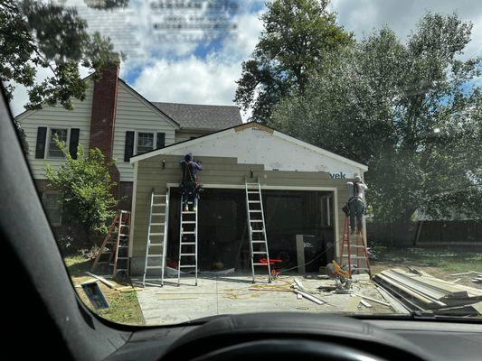 siding going up