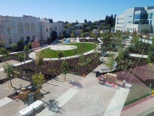 The new outdoor area still under construction.