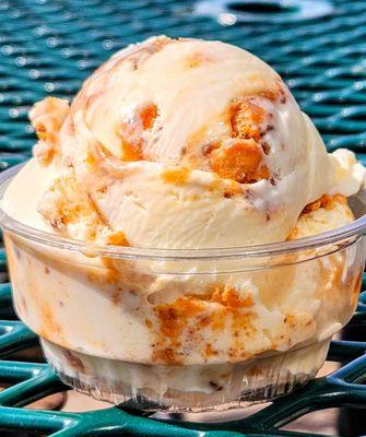 Butterfinger frozen custard. Single scoop. So yummy!