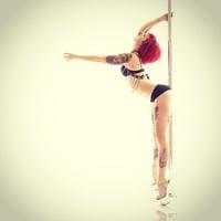 Pole instructor Lindsey Dement.