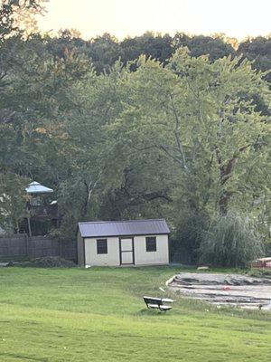 New life guard building for the Snyders Lake Beach in the Town of North Greenbush