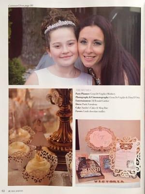 Featured in BC The Mag Spring 2016 for a custom communion dress. Contact us for any special occasion! Prices starting at $350!