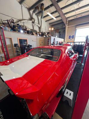 custom glass installation on a highly modified 69 chevelle!