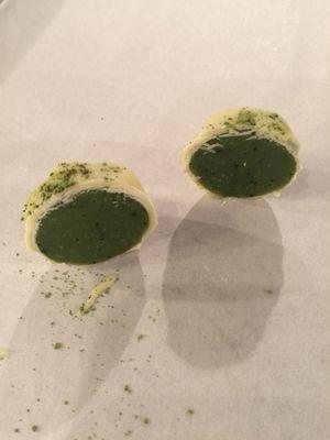 Matcha green tea truffle