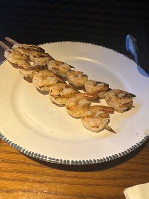 Shrimp skewers.