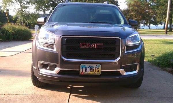 My loaner...2014 GMC Acadia SLE-2 with 44 miles on the odo