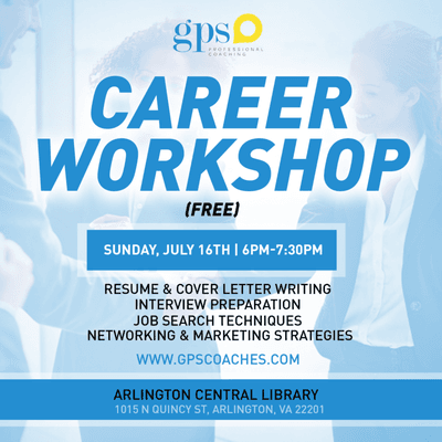 FREE CAREER WORSHOP, JULY 16 @ Central Arlington Library (Auditorium Room)