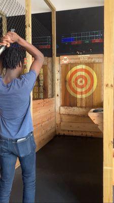 Axe throwing!