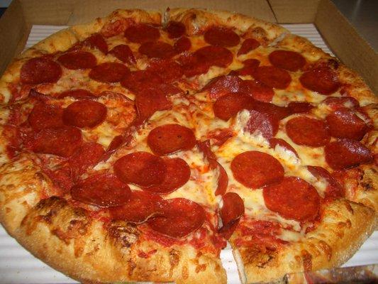 Typical pepperoni pizza that I ordered :)