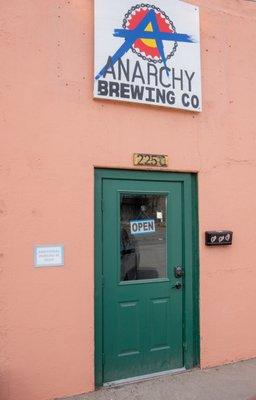 Anarchy Brewing Company.  The front door.