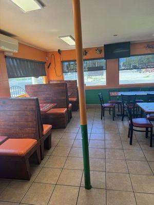 Booths & large table seating