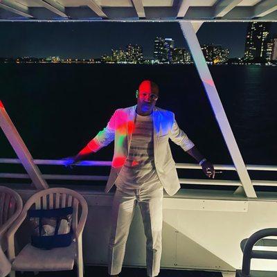 All white Yacht party Miami Biscayne Bay