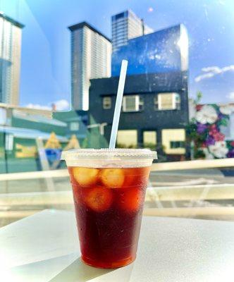 Cold Brew available now!  Indoor sitting area with A/C