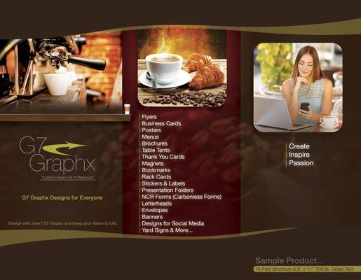 Coffee Menu Brochure Inside