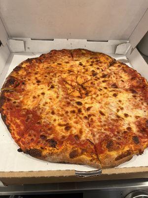 Large cheese pizza, only $10 during recent promotion