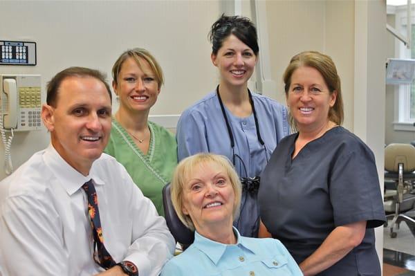 Dr. Singleton, staff & one of our favorite patients.