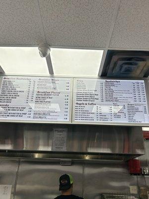 Updated menu