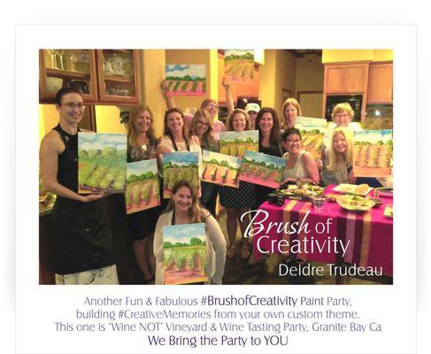 Fun & Fabulous Paint Parties, WE COME TO YOU, Custom themes, Building #CreativeMemories from your own custom theme. wwBrushofCreativity.com