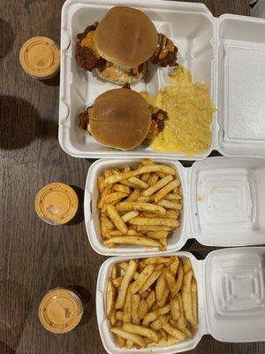 2 Sliders N Side and Peri Peri Fries