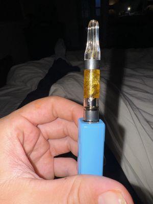 Wax cartridge that doesn't burn correctly.