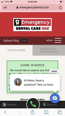 Dentist website page