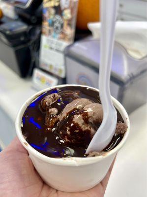 Rocky Road with Hot Fudge