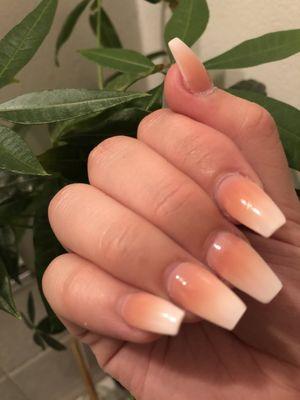 Ombré coffin nails