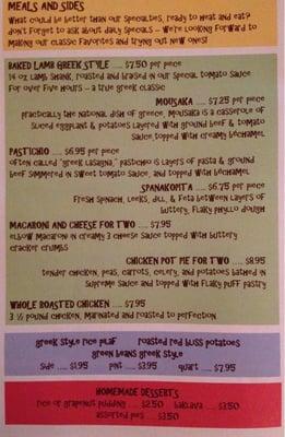 Christo's To Go - Menu page 3