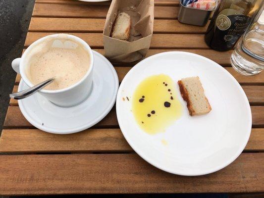 Breakfast outside on a sunny day