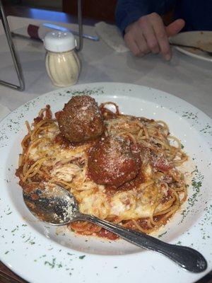 Spaghetti and meatballs